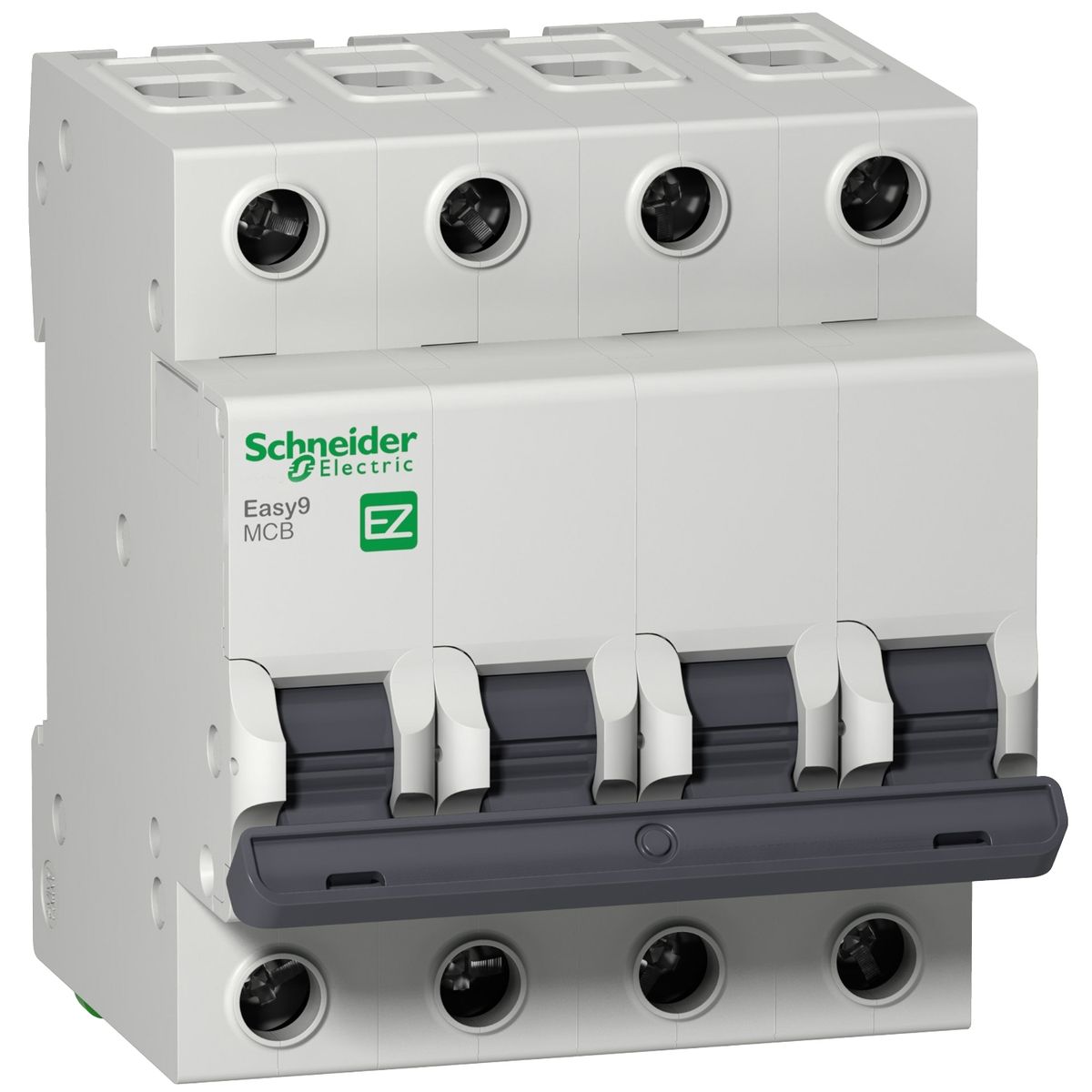 Easy9 MCB - 4P - 10 A - C Curve - 6000 A - 400 V