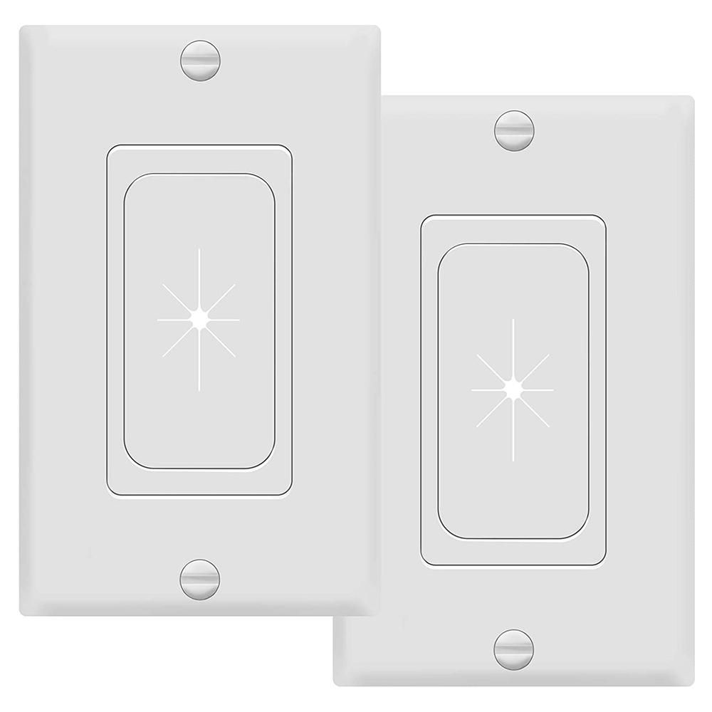 2 Pack Flexible Rubber Wall Grommet Insert with Decorator