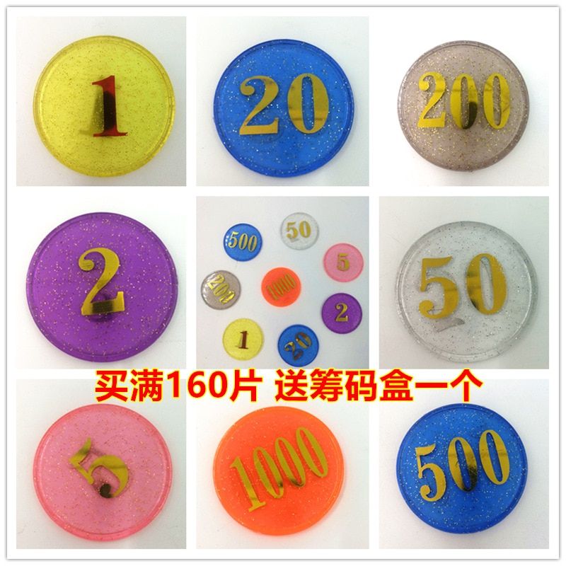 10pcs/set High-End Product Chip Coin Casino Crystal Gold