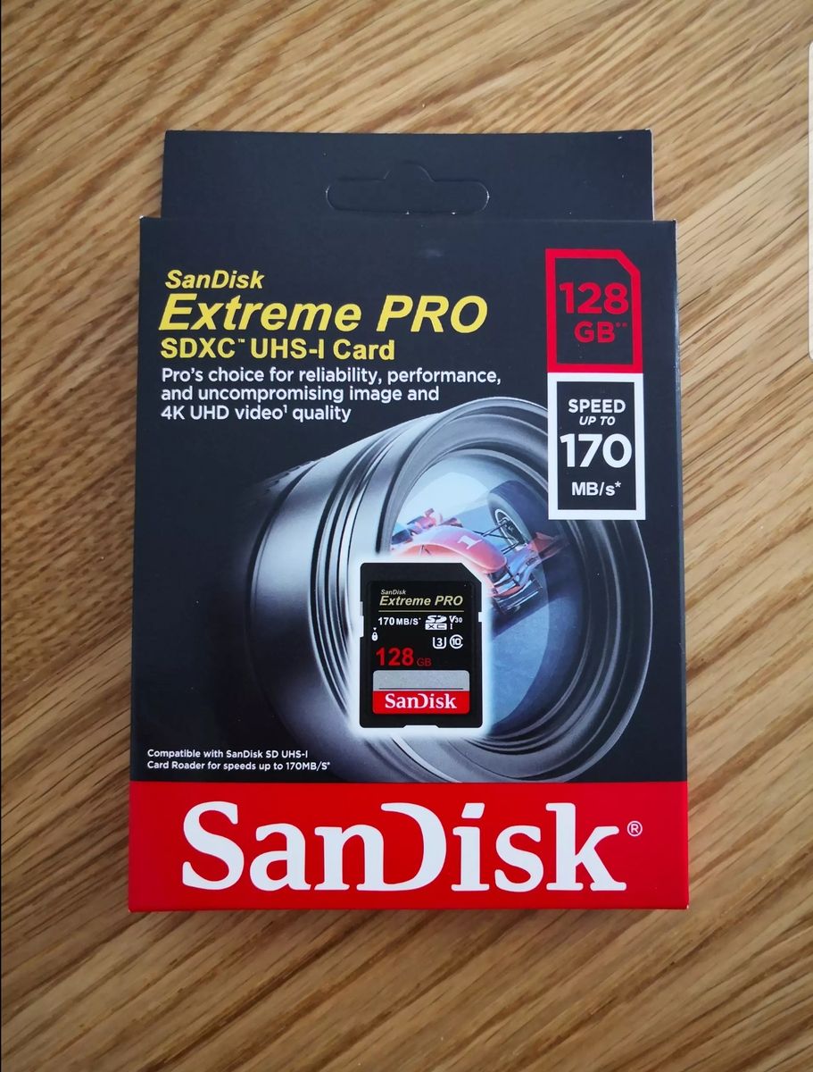 SANDISK SD MEMORY CARD 256GB 4K WITH 170 SPEED