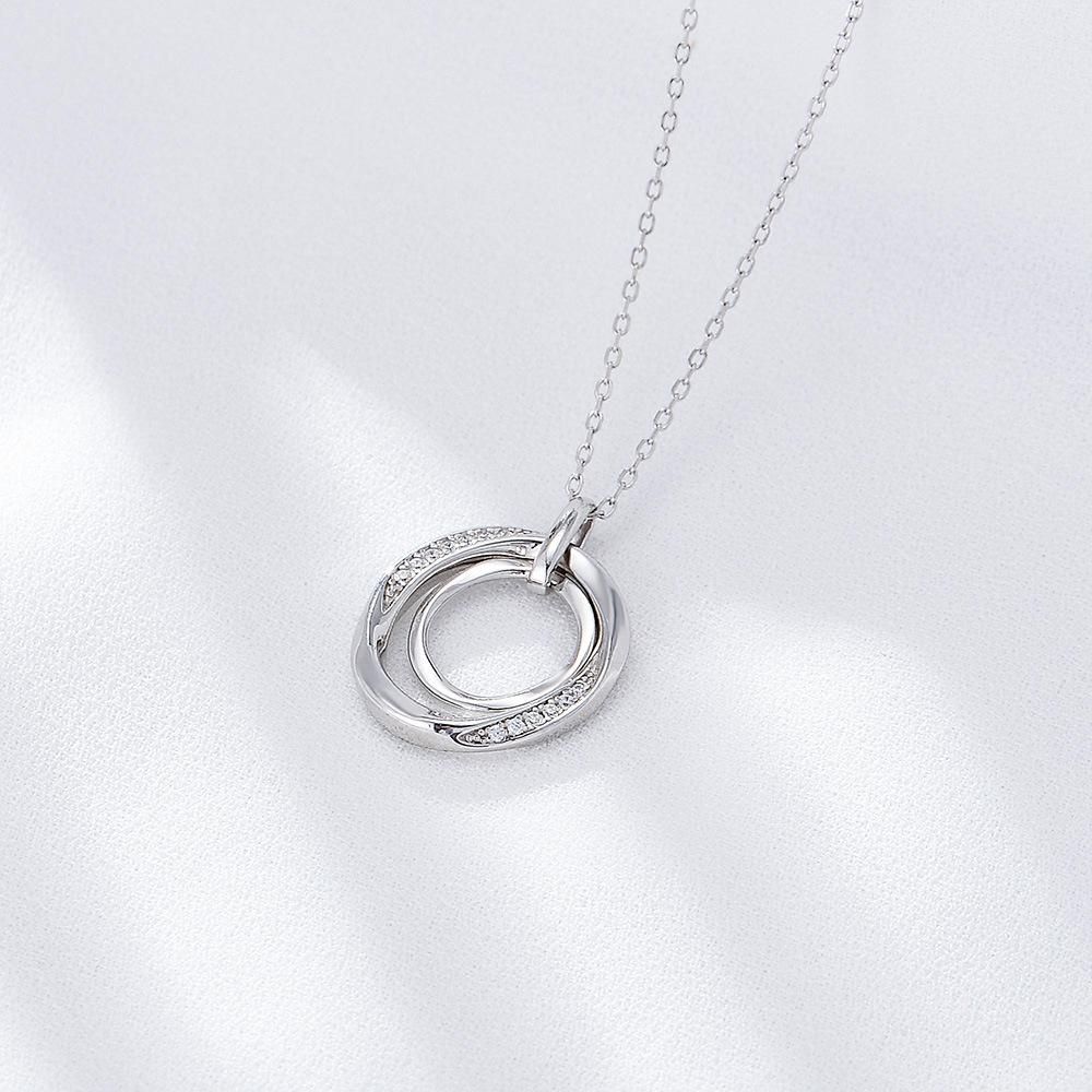 S925 Sterling Silver Diamond-Studded Necklace Women's Retro Affordable Luxury Advanced Sim