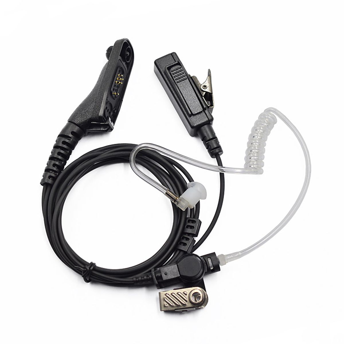 PTT Air Tube Earpiece Headset With PTT Mic Compatible With