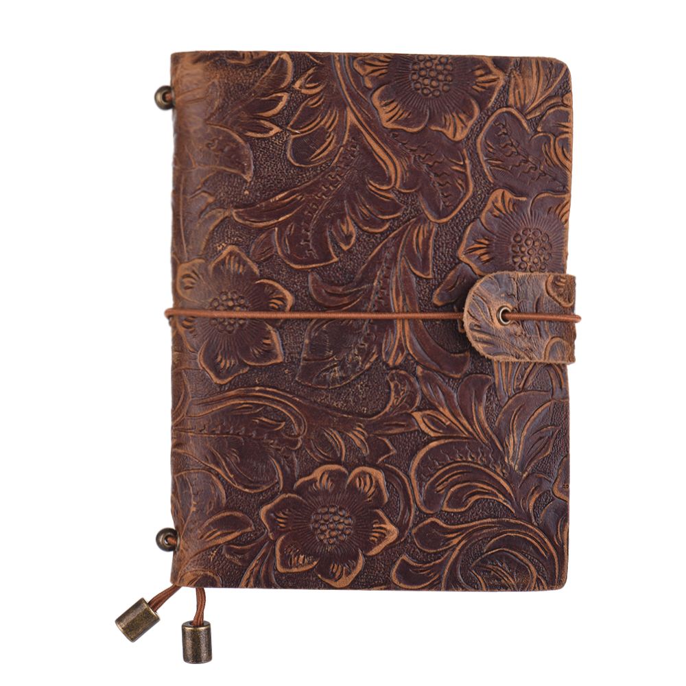 Vintage Full Grain Leather Refillable Travel Journal