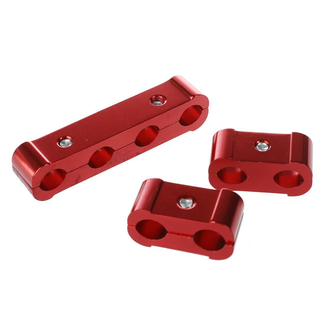 3pcs Engine Spark Plug Wires Separator Divider Clamp Kit for 8mm 9mm 10mm Red