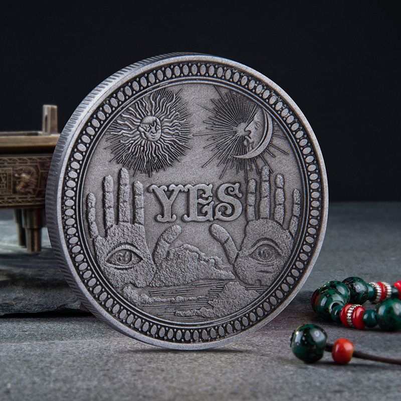Yes No Commemorative Coin Ouija Gothic Prediction Decision