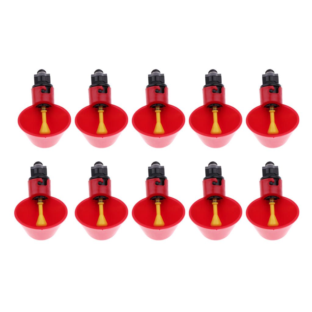 10x Water Drinker Cups Poultry Quail Pigeon Chicken Birds Drinking