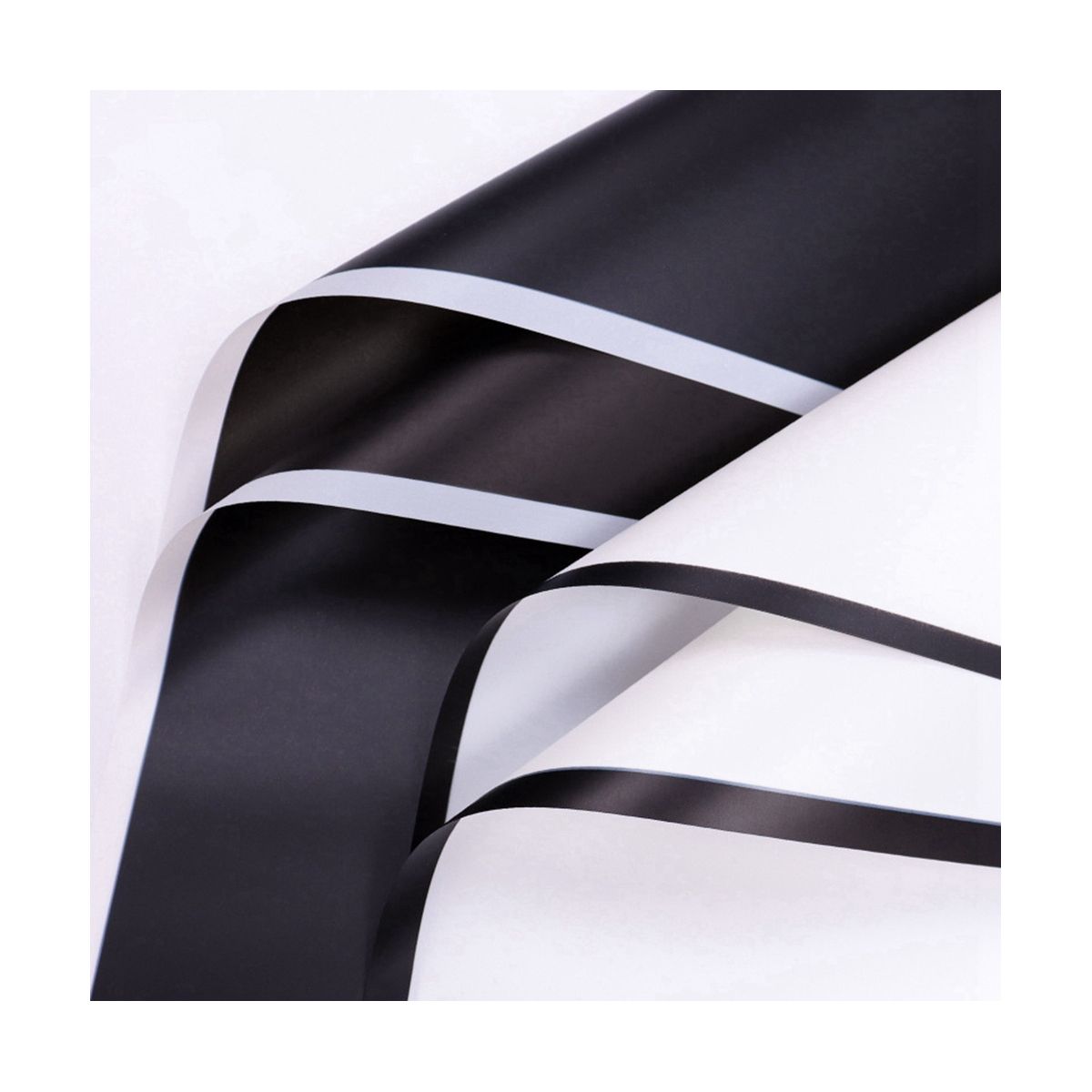 20PC White Border Flower Wrapping Papers Line Fog Surface Gi