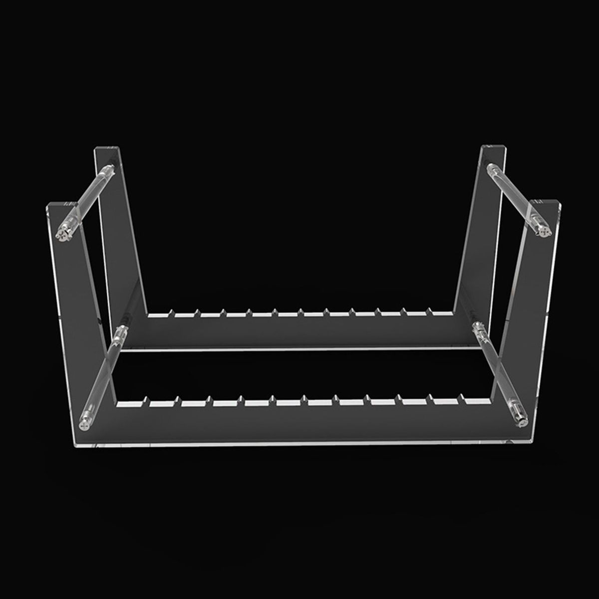 Acrylic  Record Stand Desktop Holder Shlef Holds 50 LP Clear