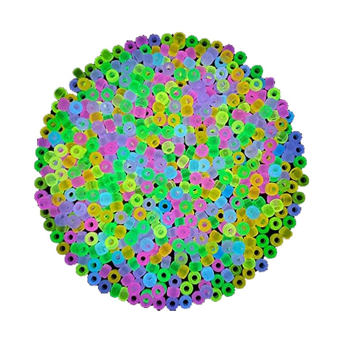 1900Pcs Glow in the Dark Beads Mix 9 Colors Glow Beads