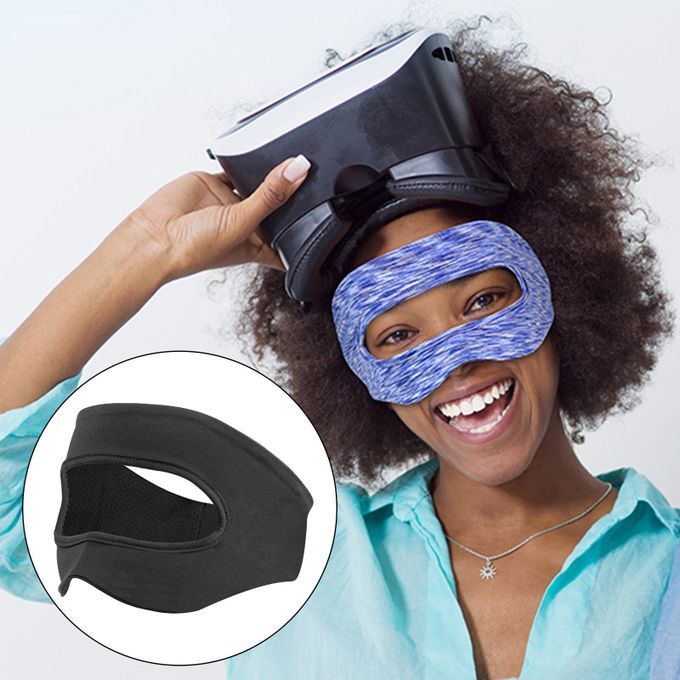 VR Face Cover Mask For Quest 2 Sweat Band Design Breathable Black