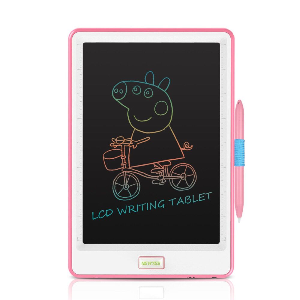 NeWYeS 10-inch Children Electronics LCD Writing Tablet Drawing Graphics Writing Board With Pen Graffiti Sketch Pad Artist Blackboard Pink