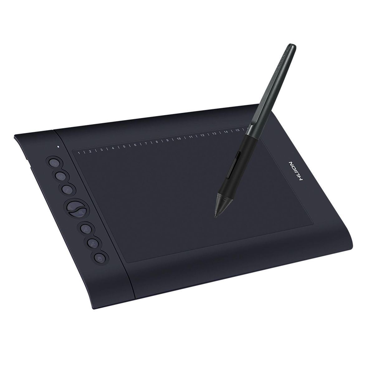 Huion H610 Pro V2 10x6.25 Inch Professional Graphics Drawing Tablet Signature Pad Board with 8 Express Keys 16 Soft Keys 8192 Levels Battery-Free Stylus Compatible with Windows 7/8/10 & Mac OS for Drawing Teaching Signature O