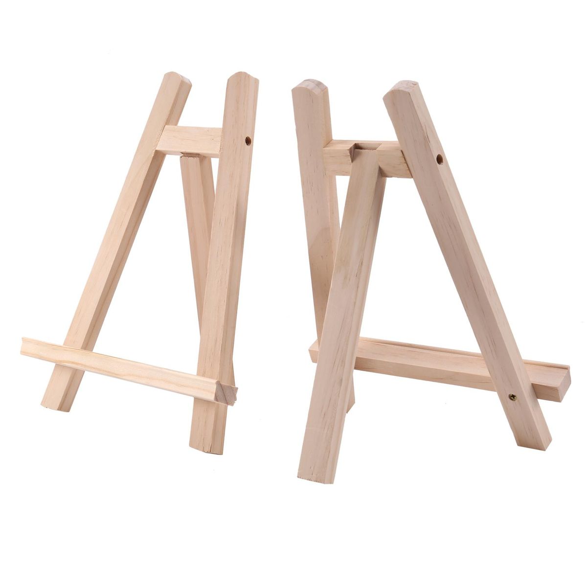 Natural Wood Mini Easel Frame Tripod Display Holder