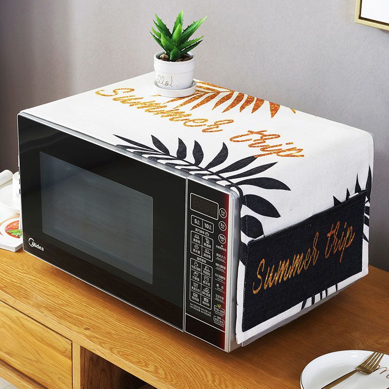 New High Quality Black White Deer Microwave Oven Dust Cover