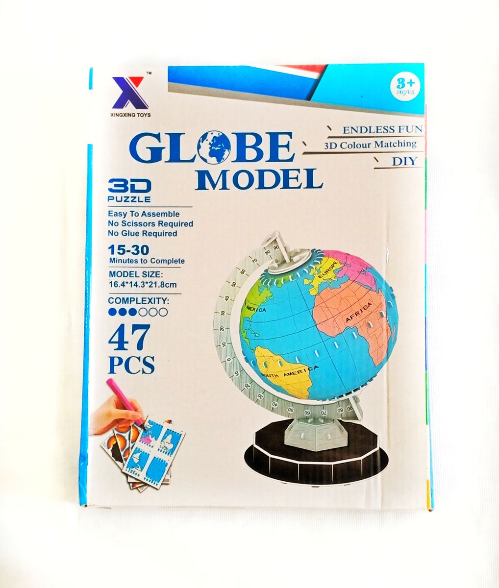 DIY 47 Piece Self Assembled Globe Puzzle