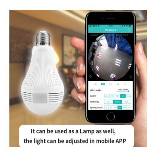 Wifi Light Bulb Camera Night Vision Wireless Hidden Camera