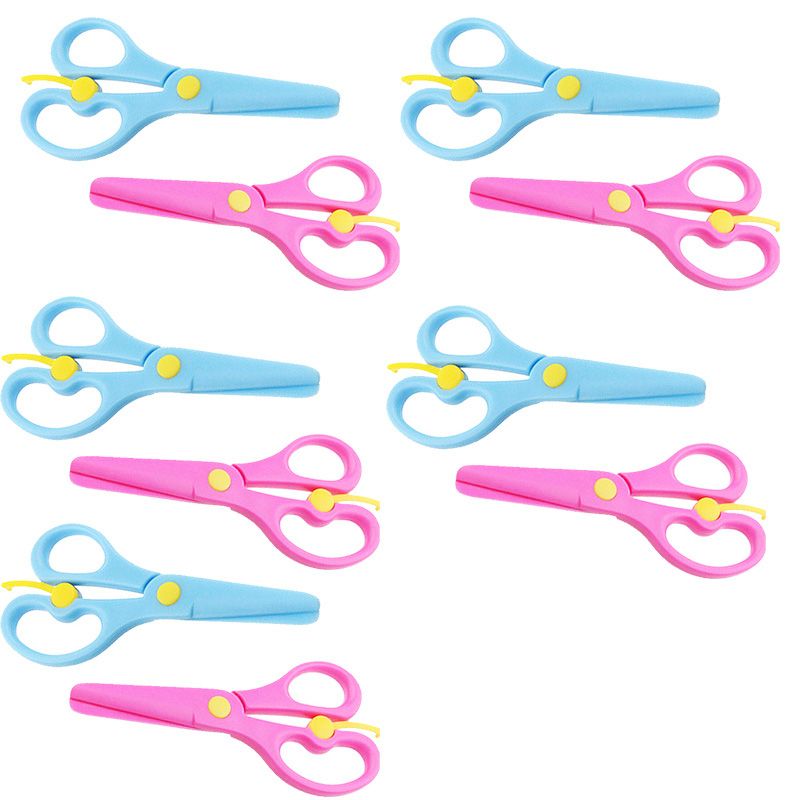 10Pcs Mini Safety Plastic Scissors Student Kids