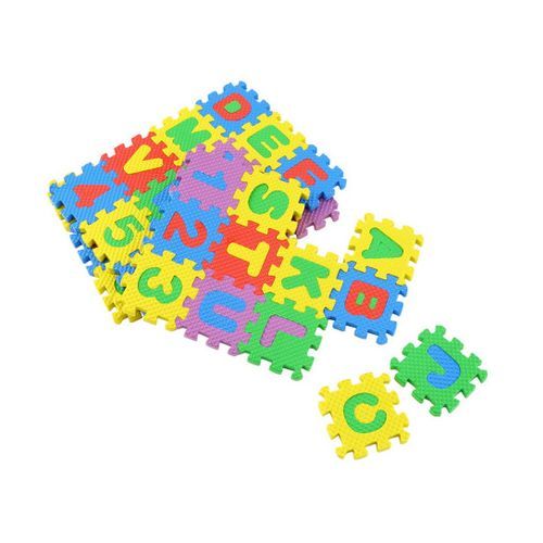 Colorful Puzzle Kid Educational Toy A-Z Alphabet Letters Numeral Foam Mat Multi-colored