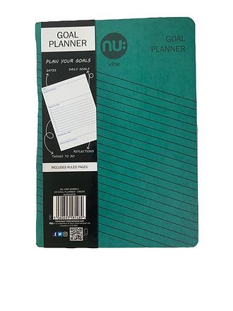Nu Vibe Stripe A5 Goal Planner 80 Pages, Green