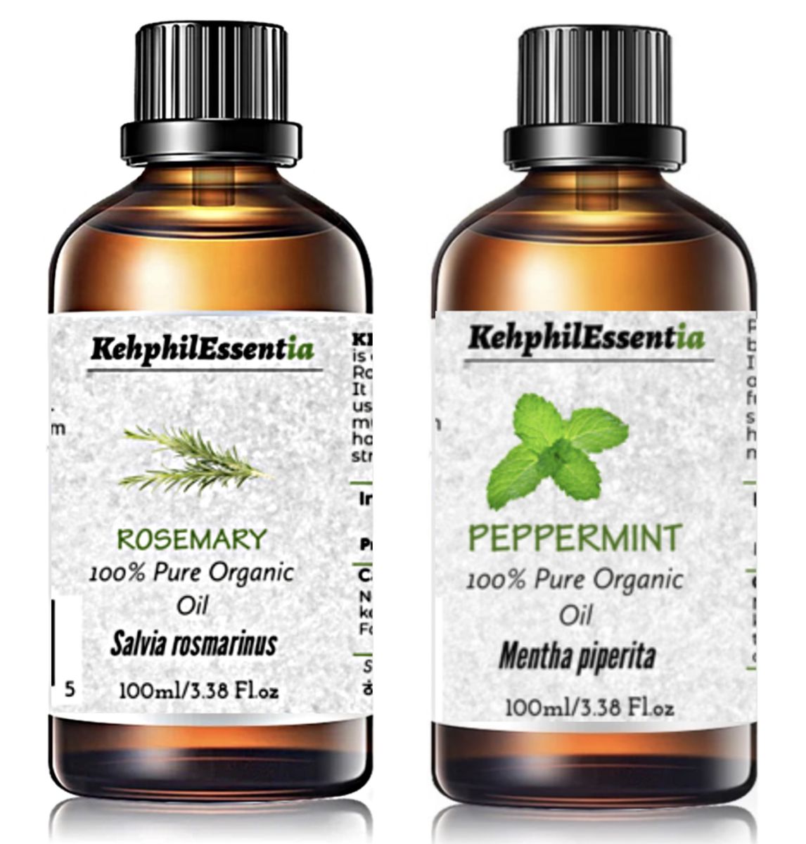 KehphilEssentia Distilled Peppermint And Rosemary Essential Oil 100ml