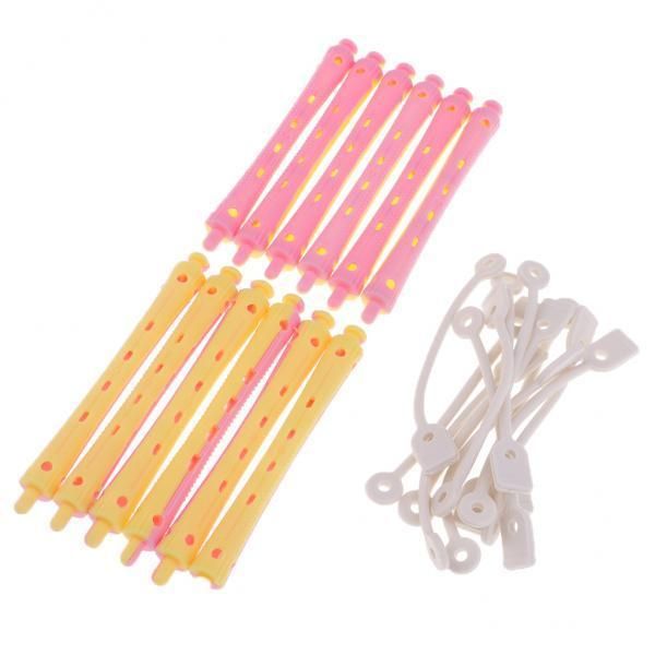 2x 12Pcs Barber Long Perm Rods Curling Waves Pin Curls Perming Rollers