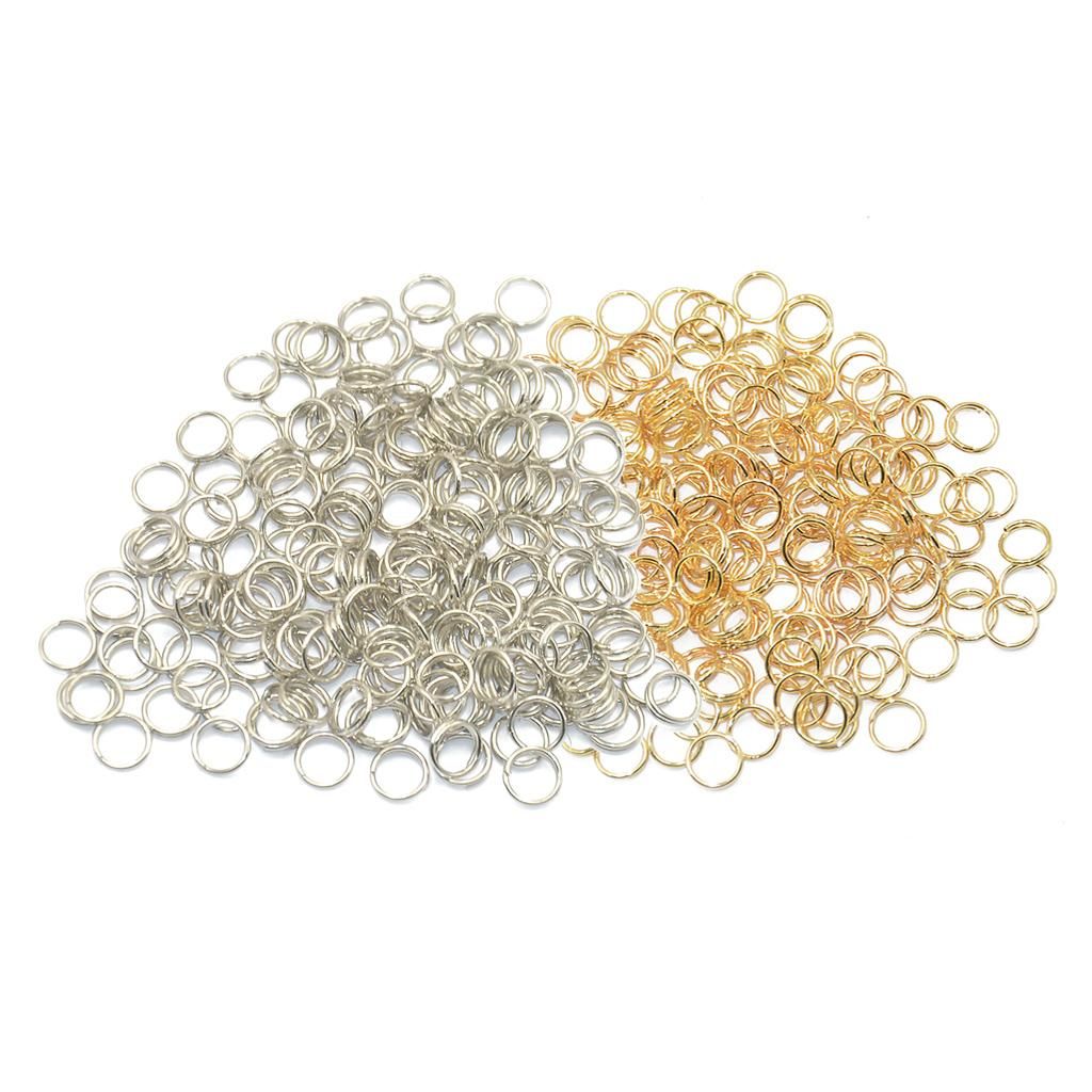 400pcs Double Loop Split Open Jump Ring Key Rings Findings Gold