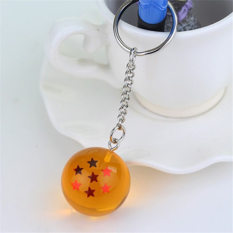 2 PCS Anime 7 Stars Balls 2.7cm PVC Figures Toys Keychain(7 Star)