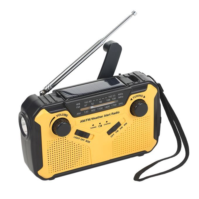 Digital FM AM WB Radio Outdoor Emergency Solar Hand Crank