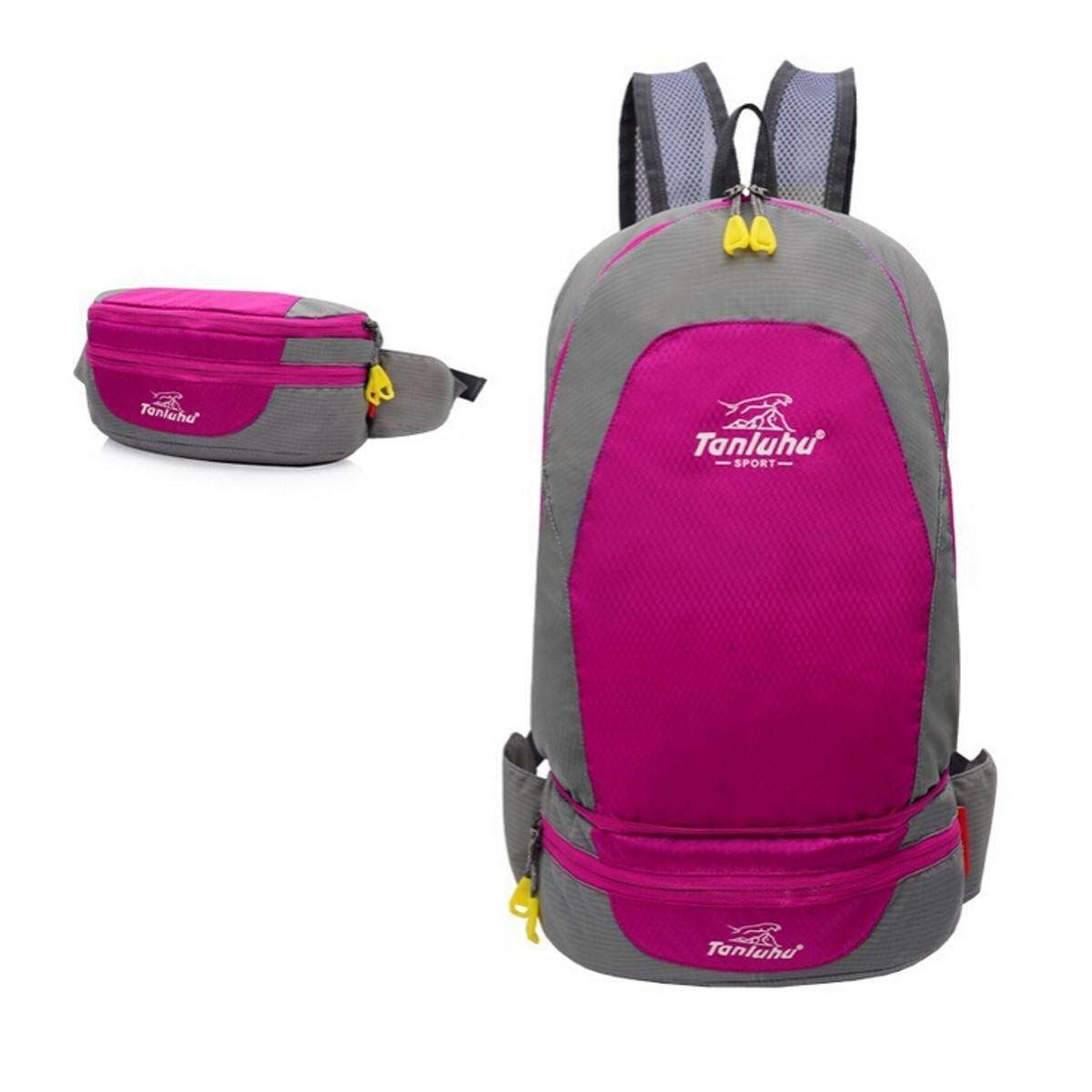 New Waterproof Outdoor Sports Hiking Camping Backpack Travel Large Shoulder Bag Rose Red