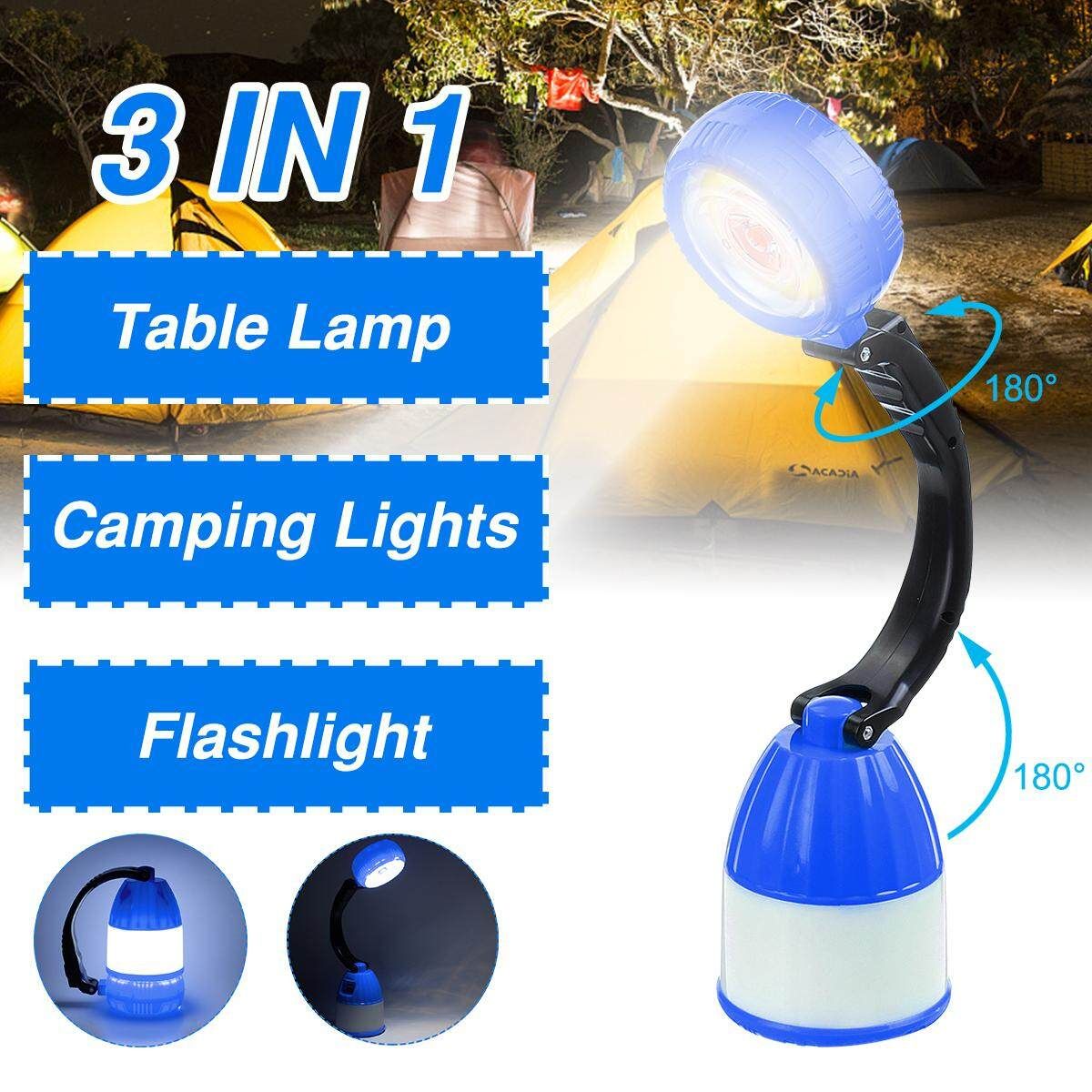 3in1 Camping Outdoor Solar/USB Recharge Light LED Portable Night Lamp Lantern Red/Orange/Blue Sky Blue