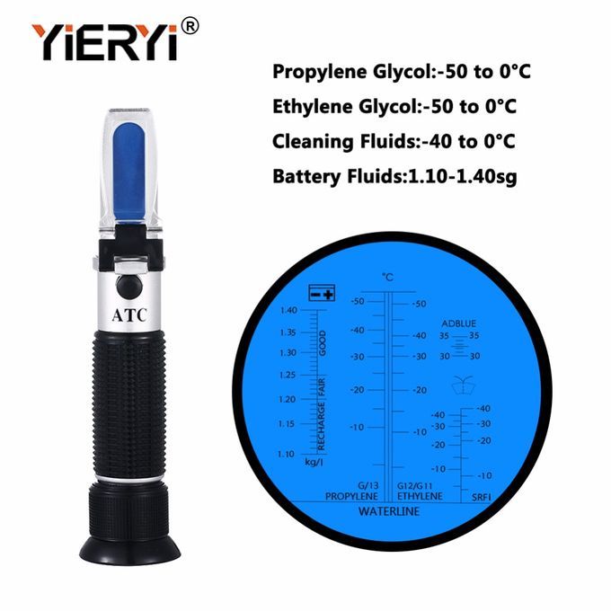 Hand Held Tester Tool 4 In 1 Engine Fluid Glycol Antifreeze Freezing Point Car Battery Refractometer Antifreeze Tester