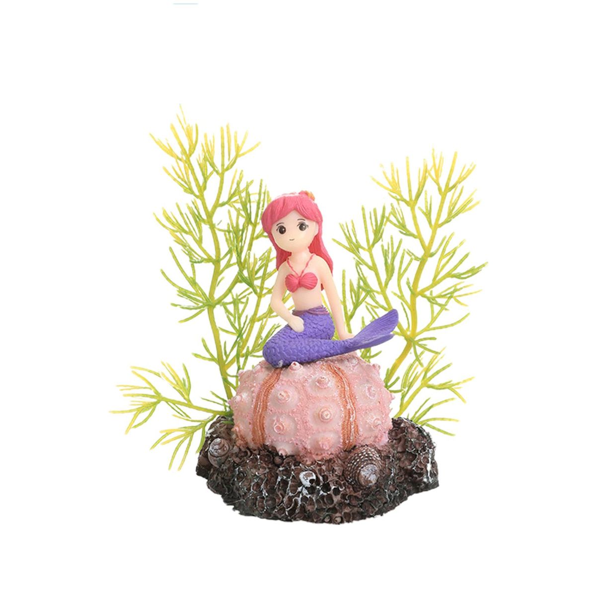 Coral Mermaid Aquarium Fish Tank Landscaping Decoration Yellow