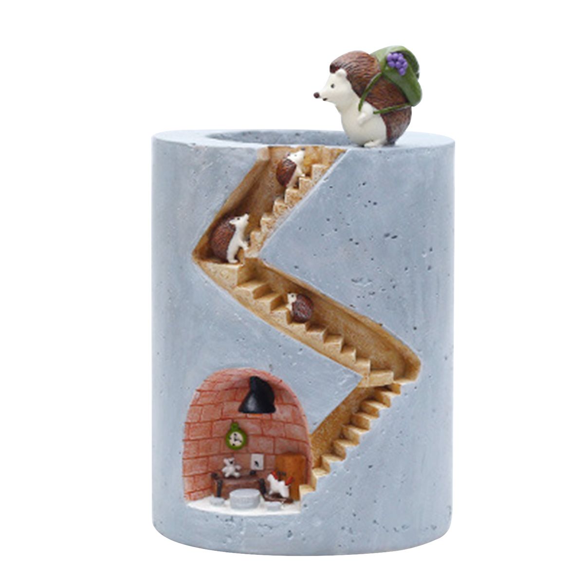 Hedgehog's Home Resin Succulent Plants Flowerpot