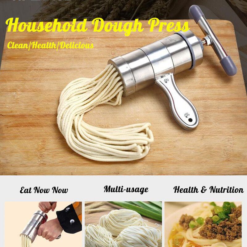 Manual Noodle Press Stainless Steel Household Manual Pasta Machine Household Small Manual Pasta Machine Pasta Machine Spaghetti Making Tools 5 Heads
