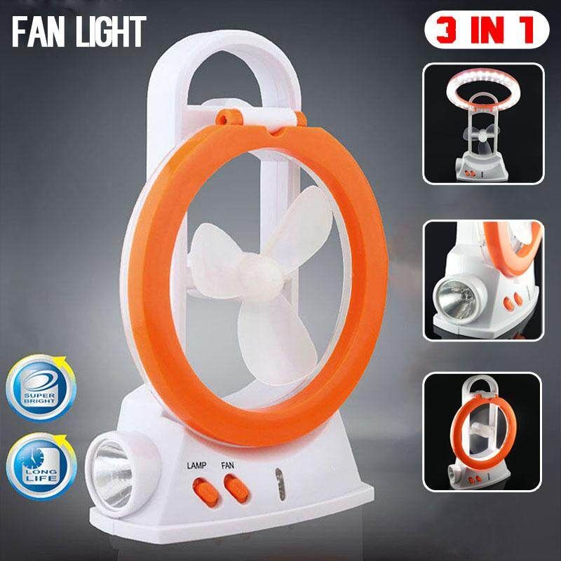 LED Solar Outdoor Camping Tent Lamp Portable Light Lantern Torch +Fan