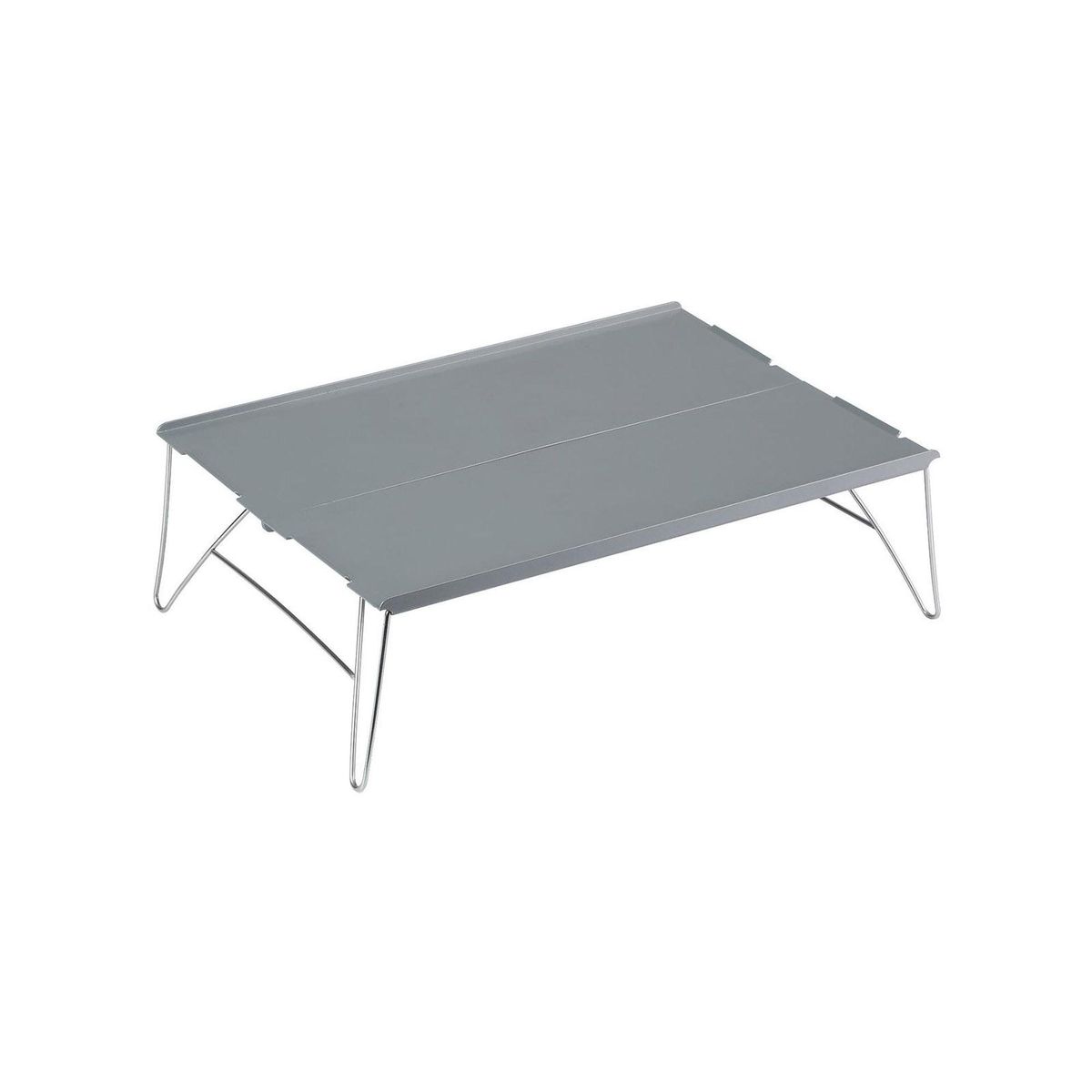 1 Set Collapsible Table Heavy Duty Camping Collapsible Tea Table Grey