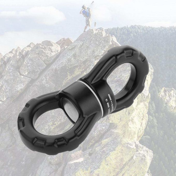Rope Swivel Rotating Device Alloy Hanging Accessory 30kN 1 Ring Black