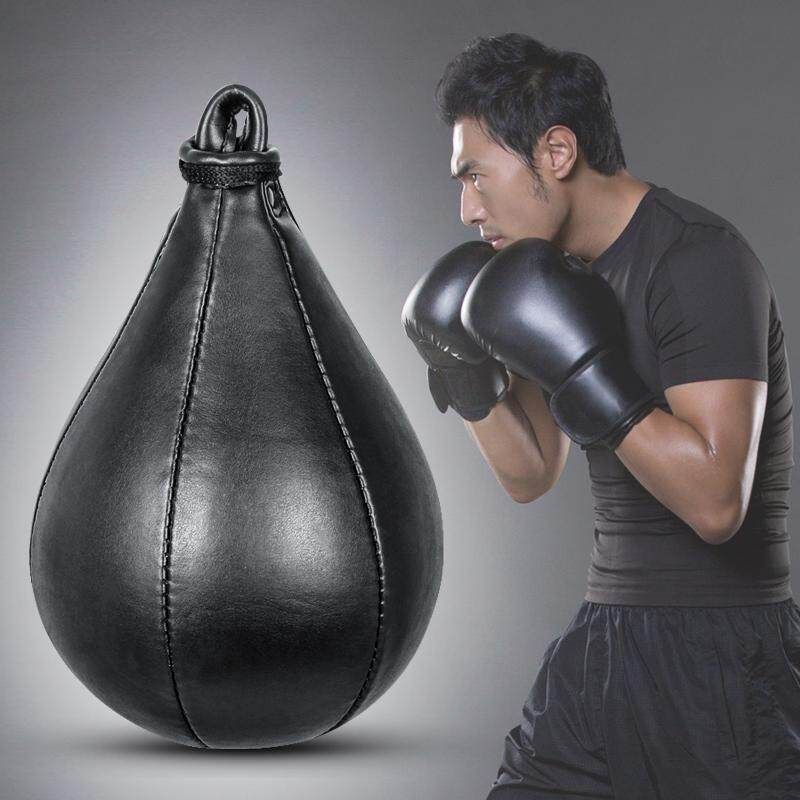 Leather MMA Junior Kids Punching Speed Ball Bearing Swivel Boxing Punch Training Black