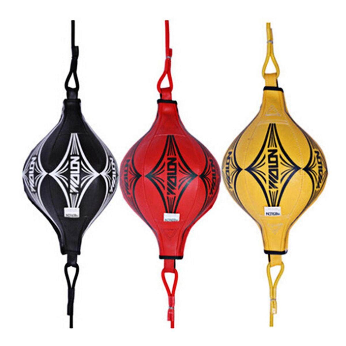 PU Leather Boxing Training Leather Speed Ball Double End MMA Pouching Bag Pear Shape Bag Yellow