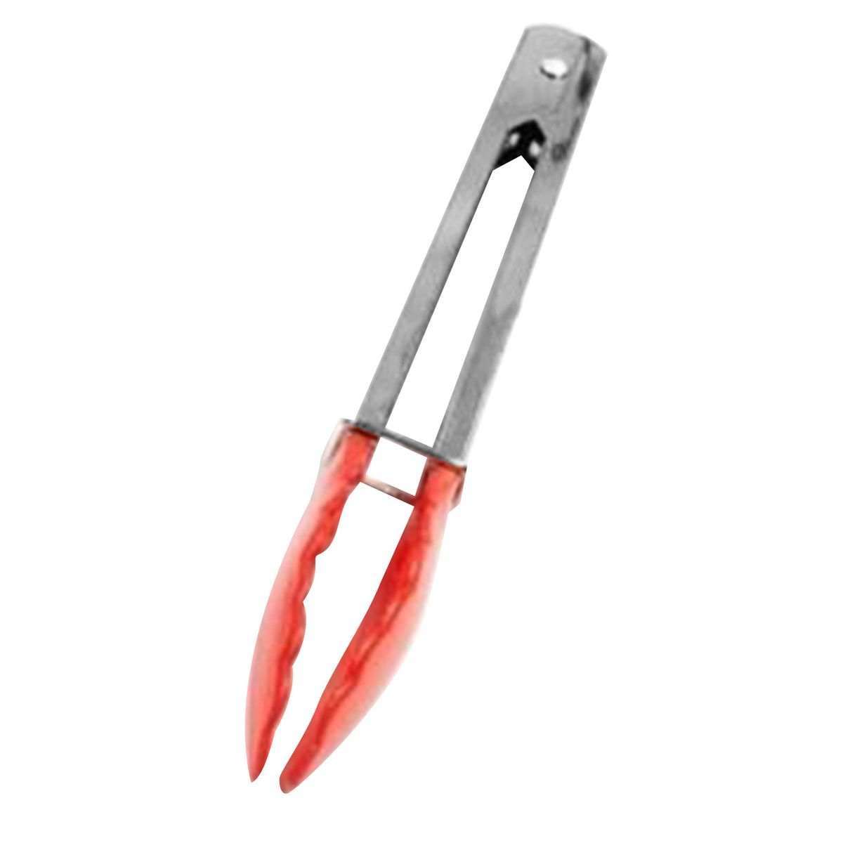 BBQ Tongs Ergonomic Handle Heat Resistant Metal Food-Red