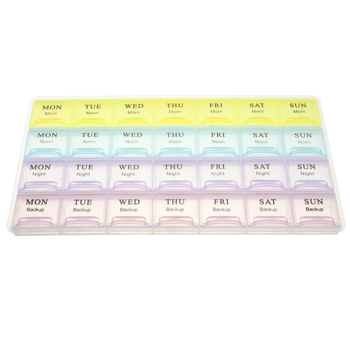 7 Day Weekly Large Medicine Storage Box Case Organiser With 28 Compartments