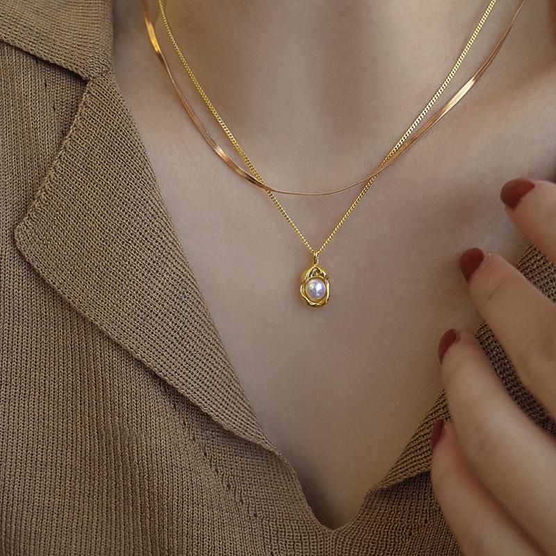 14K Gold Plated Paperclip Chain Necklace