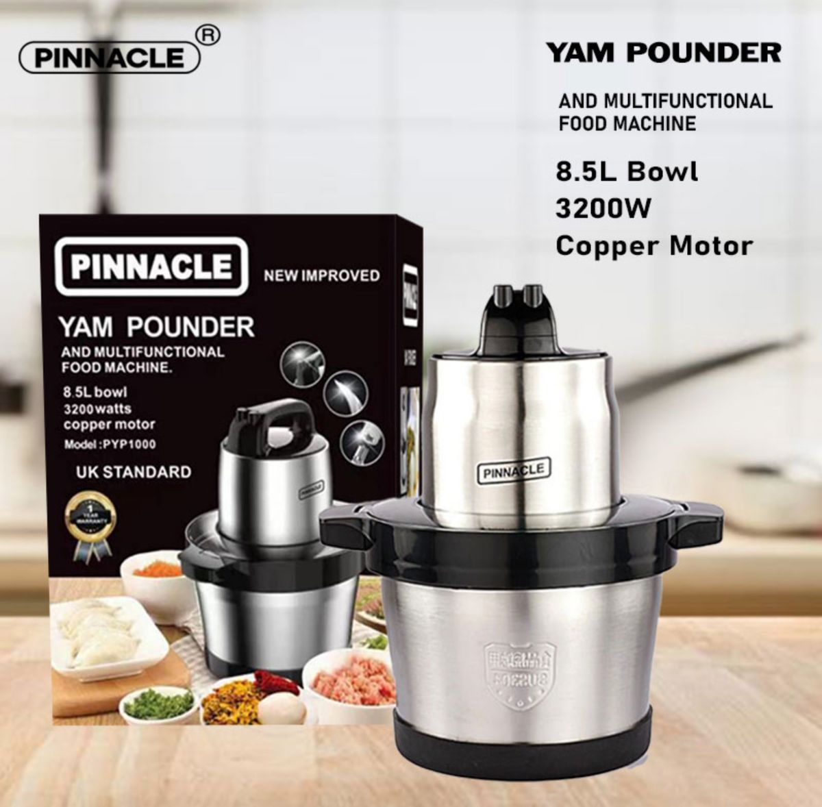 8.5 Litres Yam Pounder And Food Machine (PYP-1000)