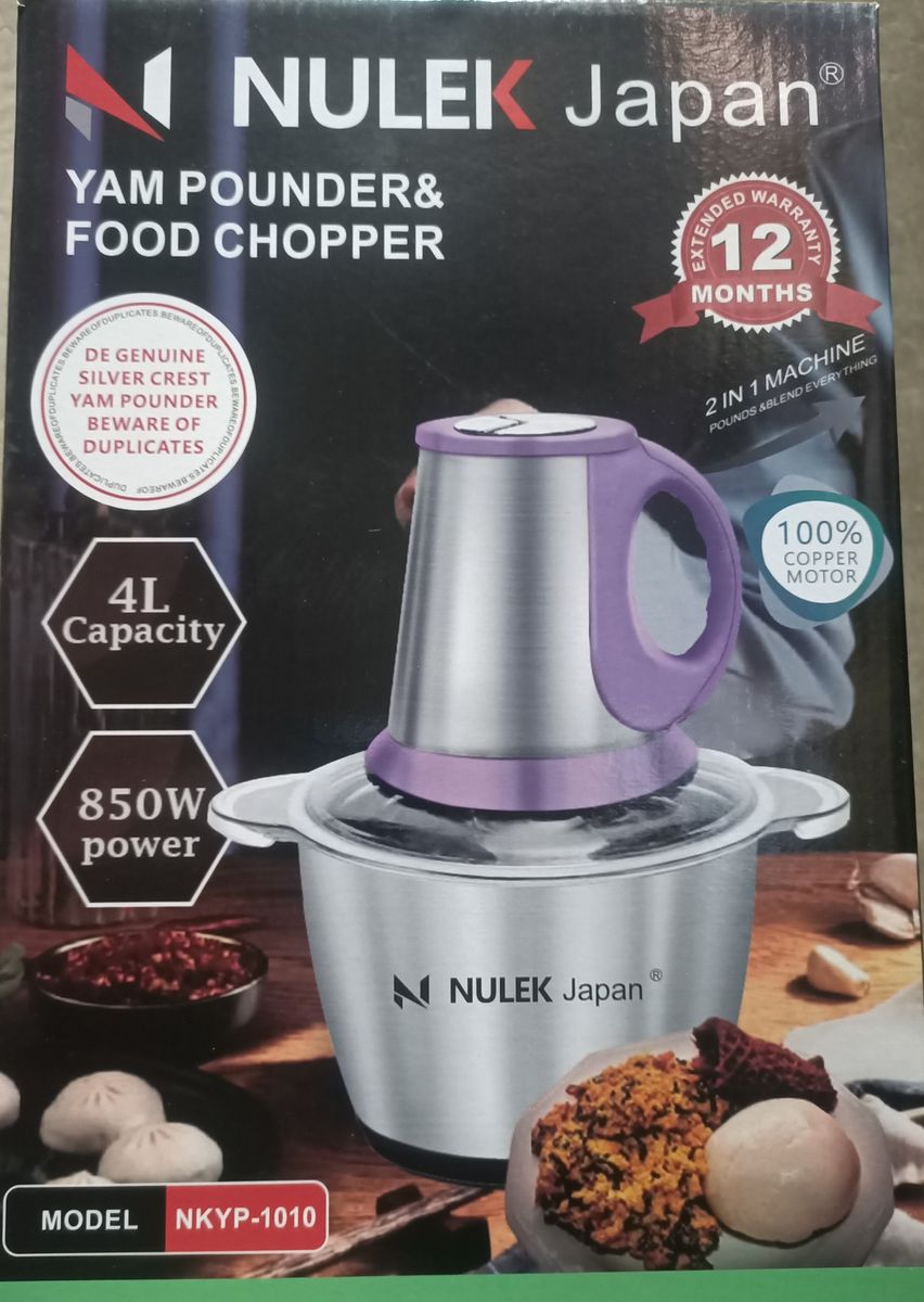 Yam Pounder And Multifunctional Food Machine 4..0L Bowl