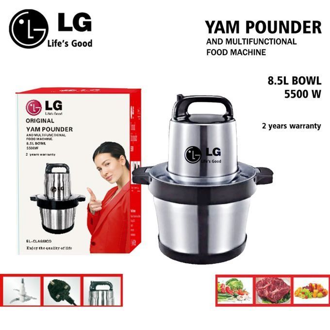 Yam Pounder And Multifunctional Food Machine-8.5L Bowl