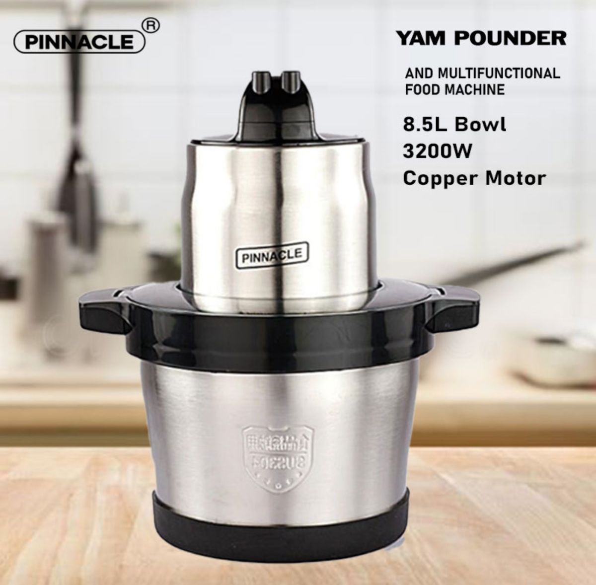 Yam Pounder And Multifunctional Food Machine 8.5L Bowl-3200W