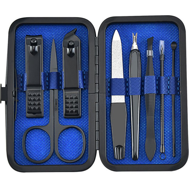 Apilco Nail Makeup Nail Clipper 8 Set, Blue, 1 Set