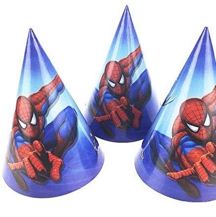 12pieces (1 Dozen) Beautiful Spiderman Party Cone-Caps