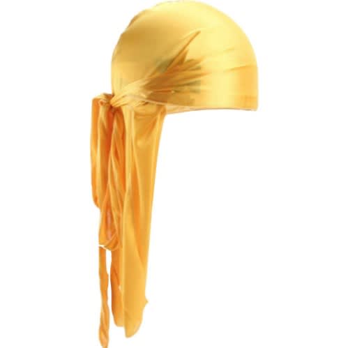 Mauton Blank Black Durag - Yellow
