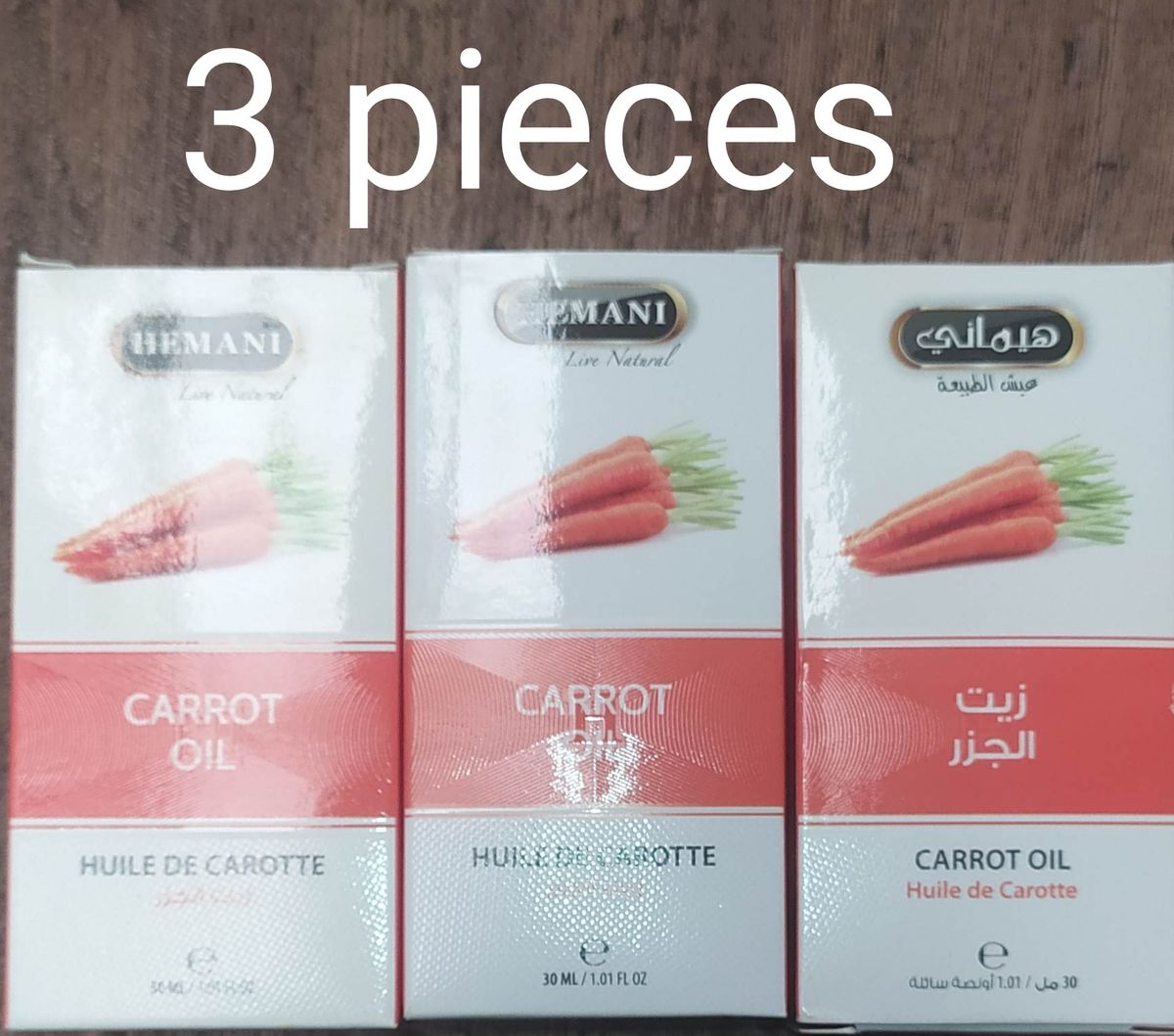 CARROT OIL  3 Pcs (ESSENTIAL OILS)